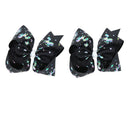 2 Pcs 8 Inch Large Girl Hair Bow Clip Colourful Hairpin Accessories Black
