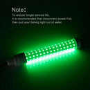 12V LED Green Underwater Boat Light Night Fishing Light Lamp with Battery Clip