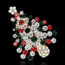 Rhinestone Cute Badges Christmas Tree Jacket Pins Brooches Unisex Alloy Jewelry