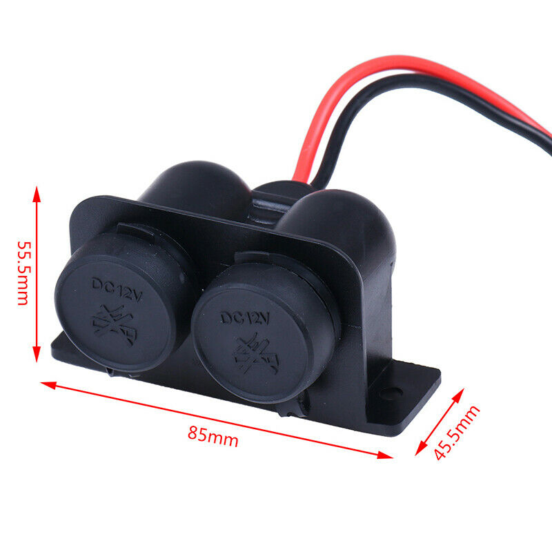 12V Car Dual Smoke Lighter Socket Plug Splitter Charger Power Adapter Outlet FT