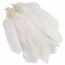 50pcs White Beautiful Large Goose Feathers 6-8 inches /15cm to 20cm High Quality