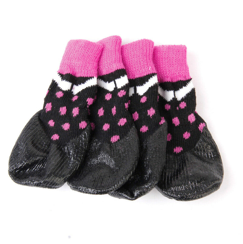 8x Waterproof Pet Dog Socks Anti-slip Sock Paw Protector Indoor Outdoor Wear