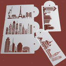 Birthday Wedding Cake Decor Border Stencils Plastic Painting Mold Building Theme