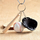 2 Pack Mini Baseball&Glove&Bat Keychain Car Keychain Women Handbag Pendant Gift