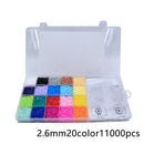 11000Pcs 2.6mm Educational Fuse Perler Hama Beads Set Toys 20 Colors 3 Pegboards