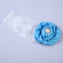 12pcs Kid Baby Girl Toddler Cute Chiffon Rose Flower Lace Hairband Headwear