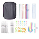70pcs Crochet Hooks Needles Kit Handmade Craft Knitting Needlework Tool Set