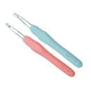 2Pcs Aluminum Crochet Hook With Soft Grip Knitting Weaving Needles 7mm 8mm