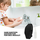 Liquid Soap Wristband Sanitizer Dispenser Holder Bracelet w/Bottle (Black)