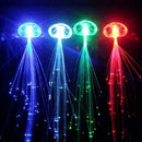 LED Fiber Optic Hairpin Hair Clip Light-Up Braid Hair Pin Glow Flashing Rave CA