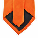 Wedding Party,Evening Mens Woven Silk Tie, Hanky & Cufflinks Set -Orange
