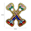 DIY Key Chain Diamond Painting Letters Women Bag Keyring Pendant Gift (X)