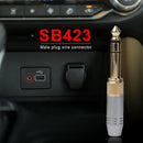 6.35mm Male to 3.5mm Female Plug Connector with 3.5mm Screw Jack Adapter