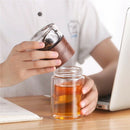 Lvzhu 200Ml Glass Water Bottle with Tea Infuser Glass Cups Travel Mug for T