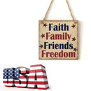 Wooden Independence Day Door Sign Board Retro Hanging Craft Home Decor