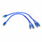 Car Audio RCA Female to 2 RCA Male Splitter Adapter Cable Wire Dark Blue 2  K8O7