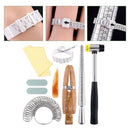 12Pcs Jewelry Making Tool Measuring Stick Mandrel Ring Sizer Finger Size Kit