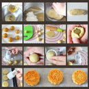 Moon Cake Mold Lotus Stamp DIY Hand Pressure Biscuits Pastry Mould Mid-autumn