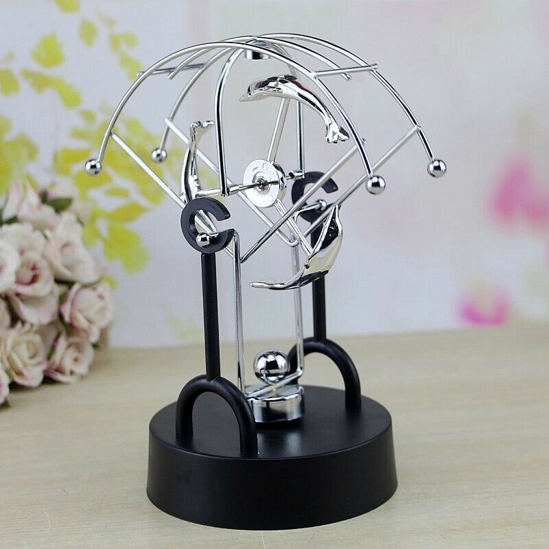 Creative Dolphin Energy Rotating Swing Iron Ornaments Fashion Newton Swing  I1H7