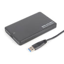 Hard Drive USB3.0 SATA External 2.5" HDD SSD Enclosure Box Transparent Case %o