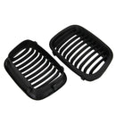 1 Pair Abs Front Replacement Matte Black Kidney Grille Grill For Bmw E46 3  U4Z4