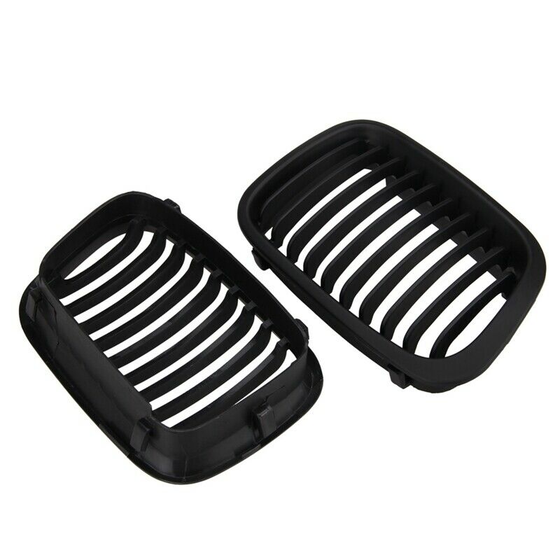 1 Pair Abs Front Replacement Matte Black Kidney Grille Grill For Bmw E46 3  U4Z4