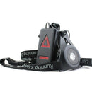 Safety Night Outdoor Running Light LED Chest Back Warning Lamp Jogging Black