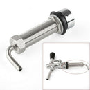 92.5mm Stainless Steel Elbow Shank Beer Tap Draft Beer Faucet Accessories w C6E7
