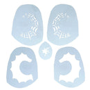 2 Sets Reusable Plastic Body Face Paint Stencil Tattoo Template Fancy Makeup