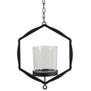 Chandelier Wedding Candle Holder Hanging Candle Holder Candlestick B -Black