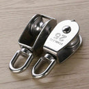 2Pcs 25MM Single Pulley Block in 304 Stainless Steel M25 Pulley Roller Load