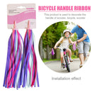2x Bicycle Handlebar Tassel Streamers Kid Scooter Bike Ribbon (Pink Purple) A