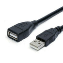 Black 1m USB Cable Male to Female USB 2.0 Extension Cable Extender Charger Line