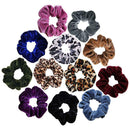 12pcs Velvet Scrunchies Girls Elastic Rubber Band Hair Rope Ponytail Holder A