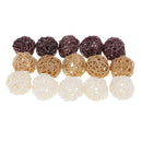 42Pcs Star Wicker Rattan Ball Christmas Party Garden Decoration Ornament 7cm 3cm