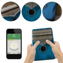 17 Keys Wooden Kalimba Mahogany Thumb Piano Percussion Instrument (Blue)