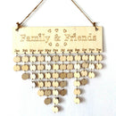 DIY Calendar Wood Birthday Reminder Board Birch Ply Plaque Sign Family&Friend ME
