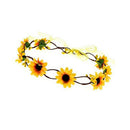 Floral Autumn Sunflower Crown Hair Accessories Bridal Tiara Holiday Hair wi M5U9