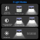 122LED Solar Power PIR Motion Sensor Wall Light Outdoor Garden Street Lamp
