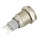 12V Red LED Metal Switch Push Button Latching Momentary 16mm