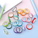 40x Writable Rolls Paper Washi Masking Tape Rainbow Colours Sticky Adhesive