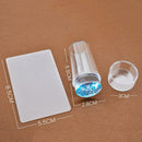 Silicone Stamp for Nail Plates Scraper with Cap Template Nail Tool Art Accessory