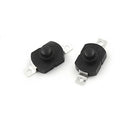 10pcs 1712KD Black Flashlight Latching Push Button Switch DC 30V 1A ME