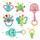 Set of 7 baby teether rattle baby rattle newborn baby 0-1 educational toys  D5X5