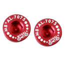 2 Pieces 7075 Aluminum Alloy Bike Bottom Bracket Waterproof Screws Red Road