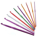 Aluminum Crochet Hooks Needles Knit 22pcs Set Weave Craft Yarn Multi Color Delux
