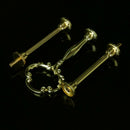 3 Tier Floral Cupcake Plate Cake Stand Fitting Handle (Golden)