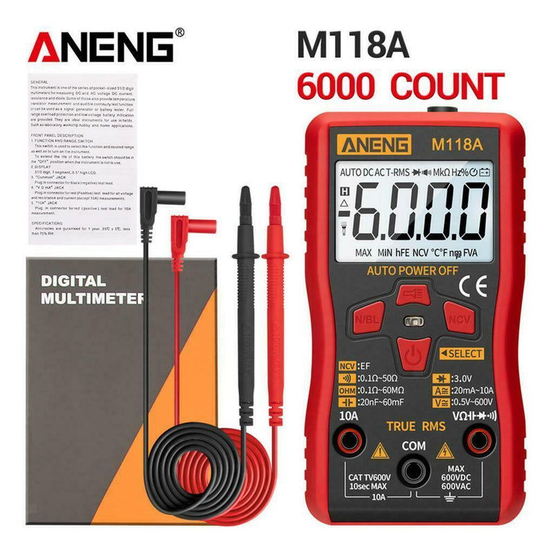 Digital LCD Multimeter Voltmeter Buzzer  Ammeter AC DC Current Circuit