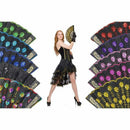 1X(Peacock Folding Hand Held Fans Bulk For Women - Spanish/Chinese/Japanese