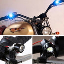 2Pcs 12V Motorcycle Rearview Mirror Decor Eagle Eye 3 LED Conatant Bright BlJ Kw